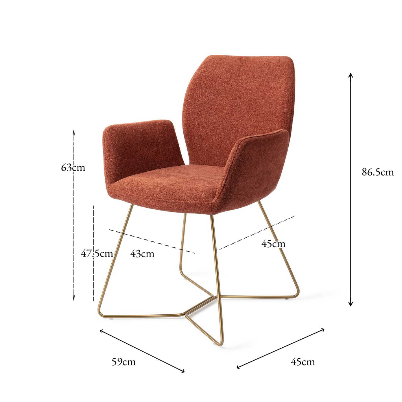 Misaki Dining Chair Cosy Copper