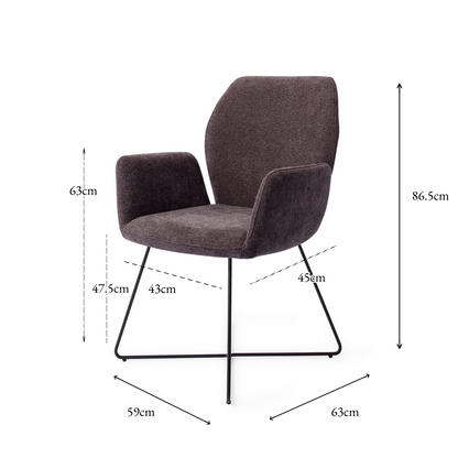 Misaki Dining Chair Almost Black