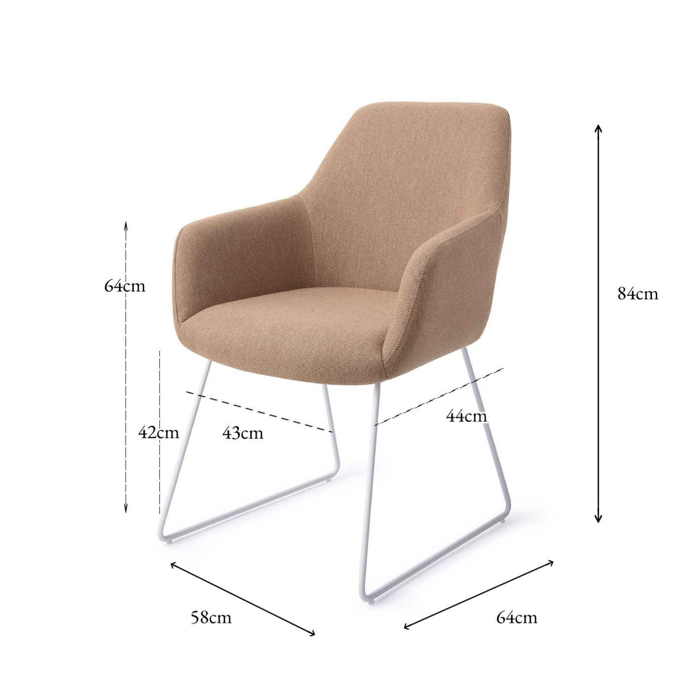 HIROO DINING CHAIR WHISPER WHEAT