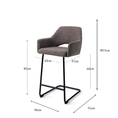 Yanai bar chair amazing gray