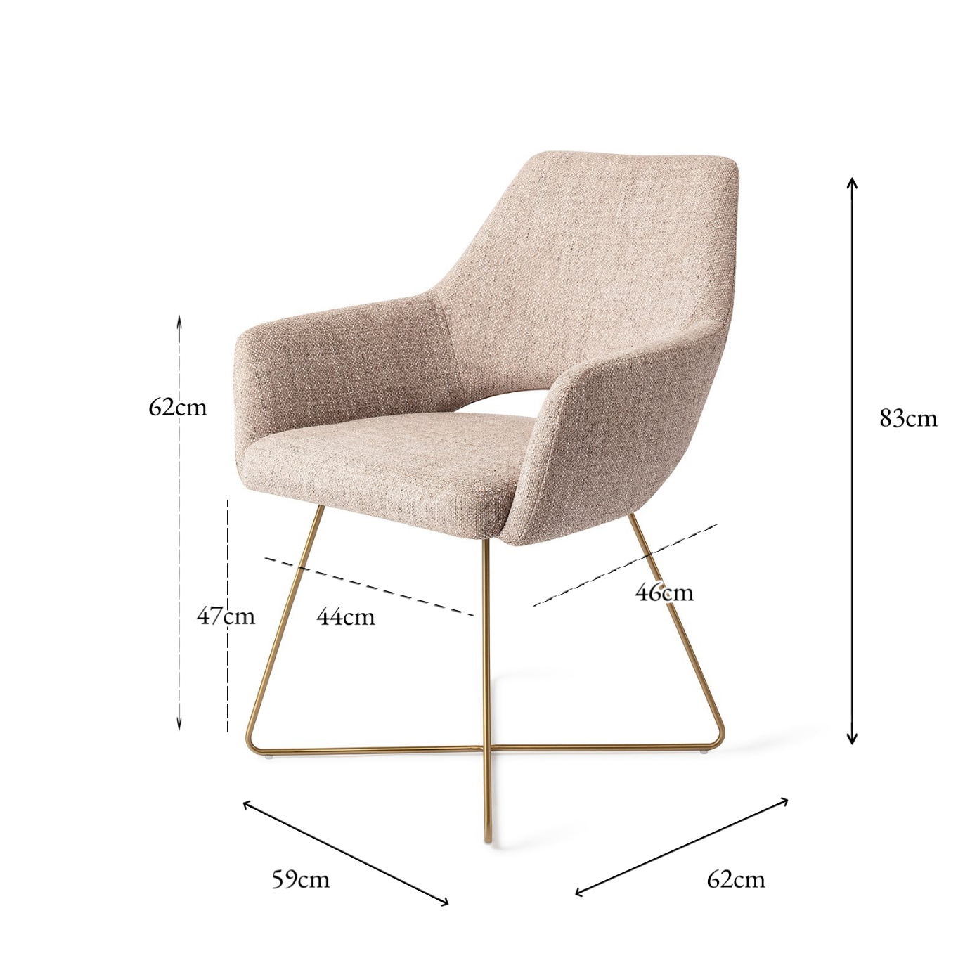 Yanai Dining Chair Biscuit Beach