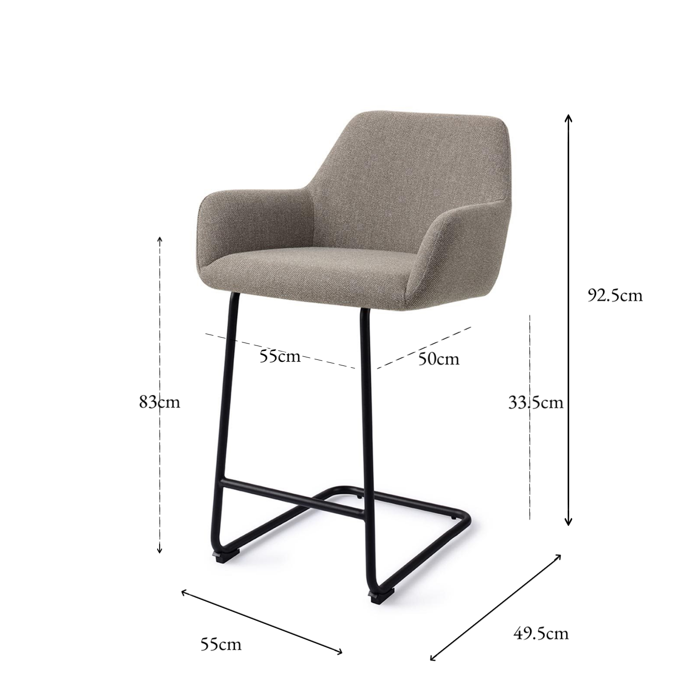 Hiroo Bar Chair Foggy Fusion