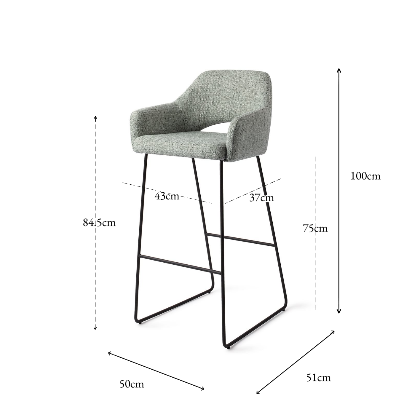 Yanai bar Chair Soft Sage