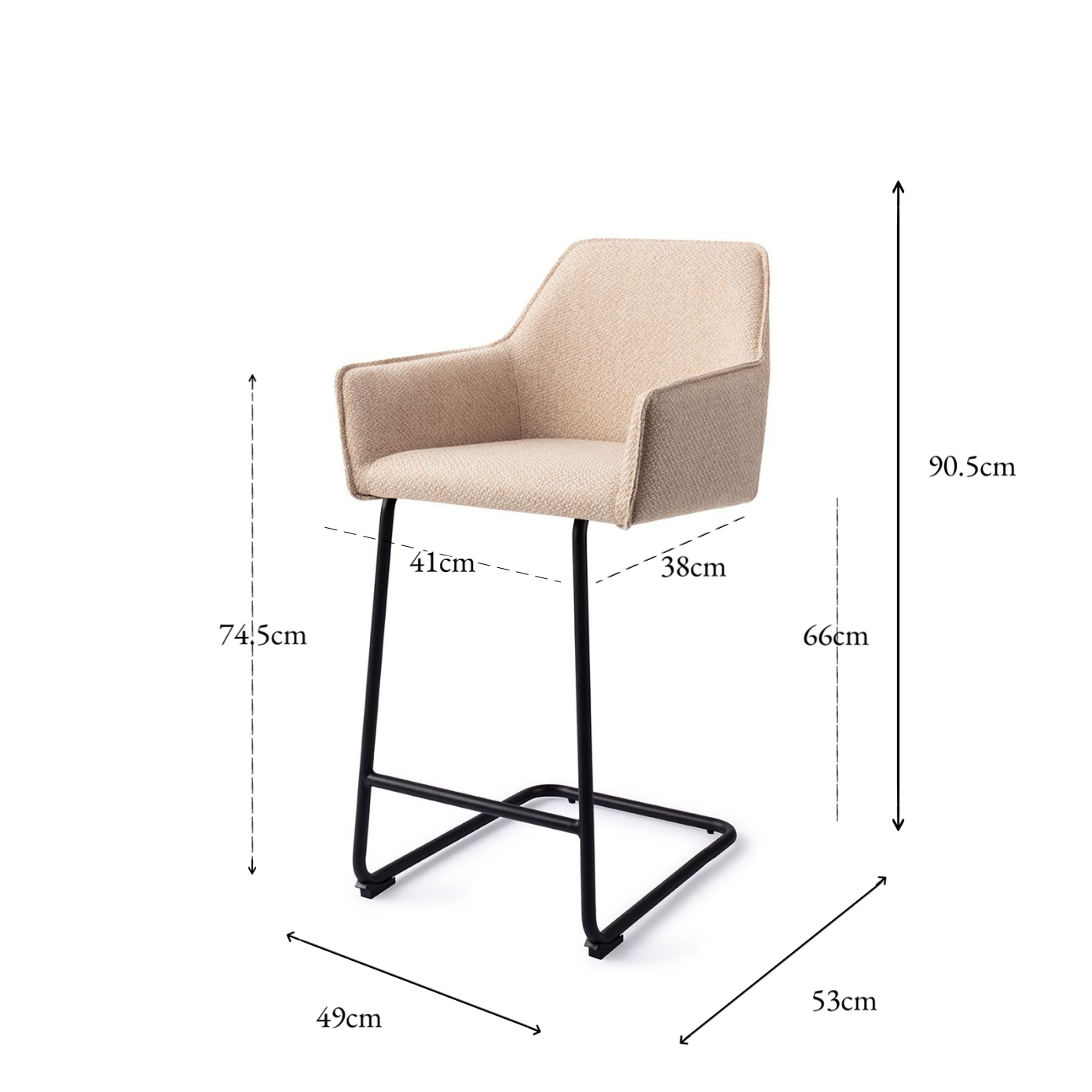 Hofu Bar Chair Wild Walnut