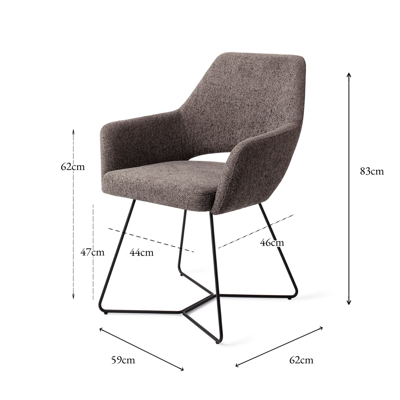 Yanai Dining Chair Amazing Gray