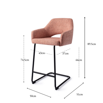 Yanai bar chair pink punch