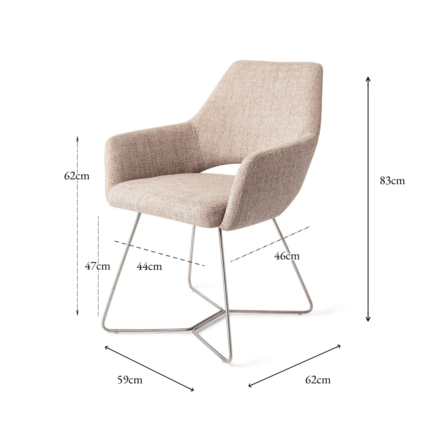 Yanai Dining Chair Biscuit Beach