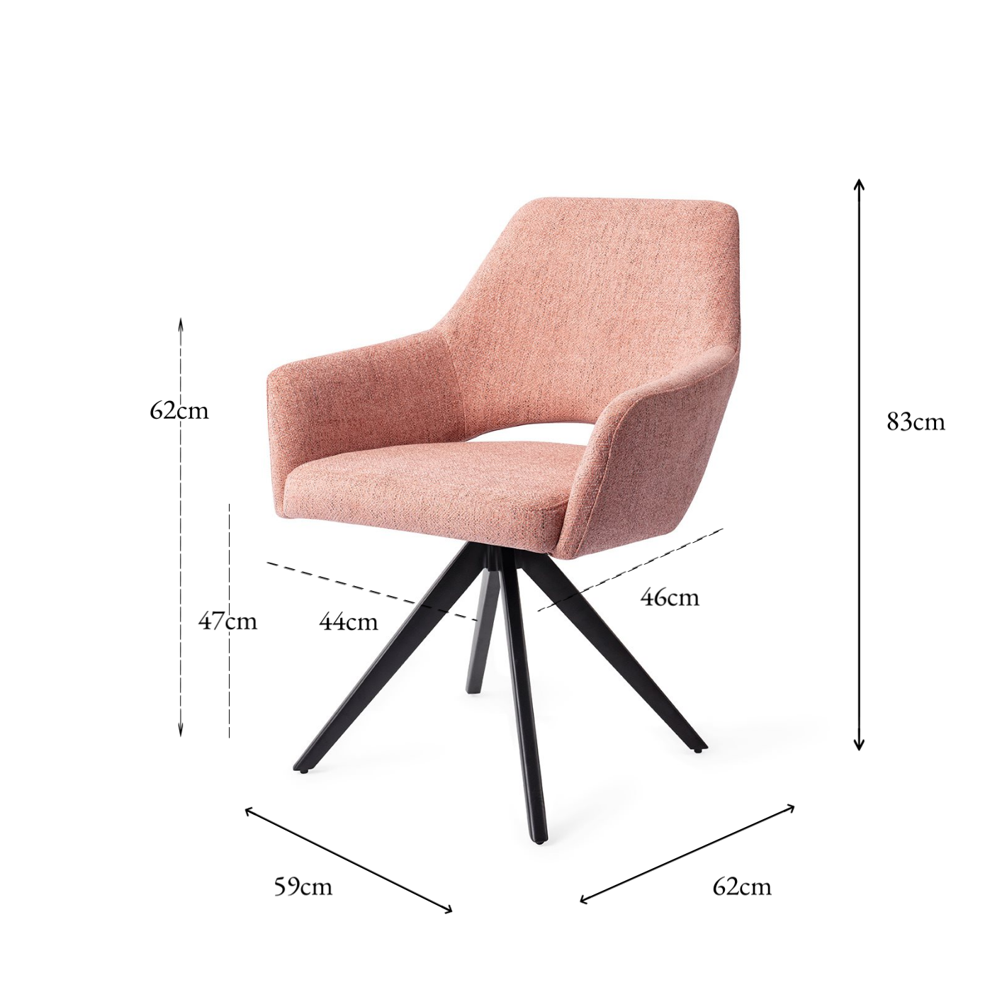 Yanai Dining Chair Pink Punch