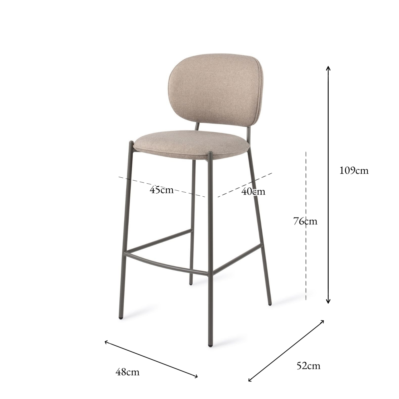 Yoichi bar Chair Solar Sand