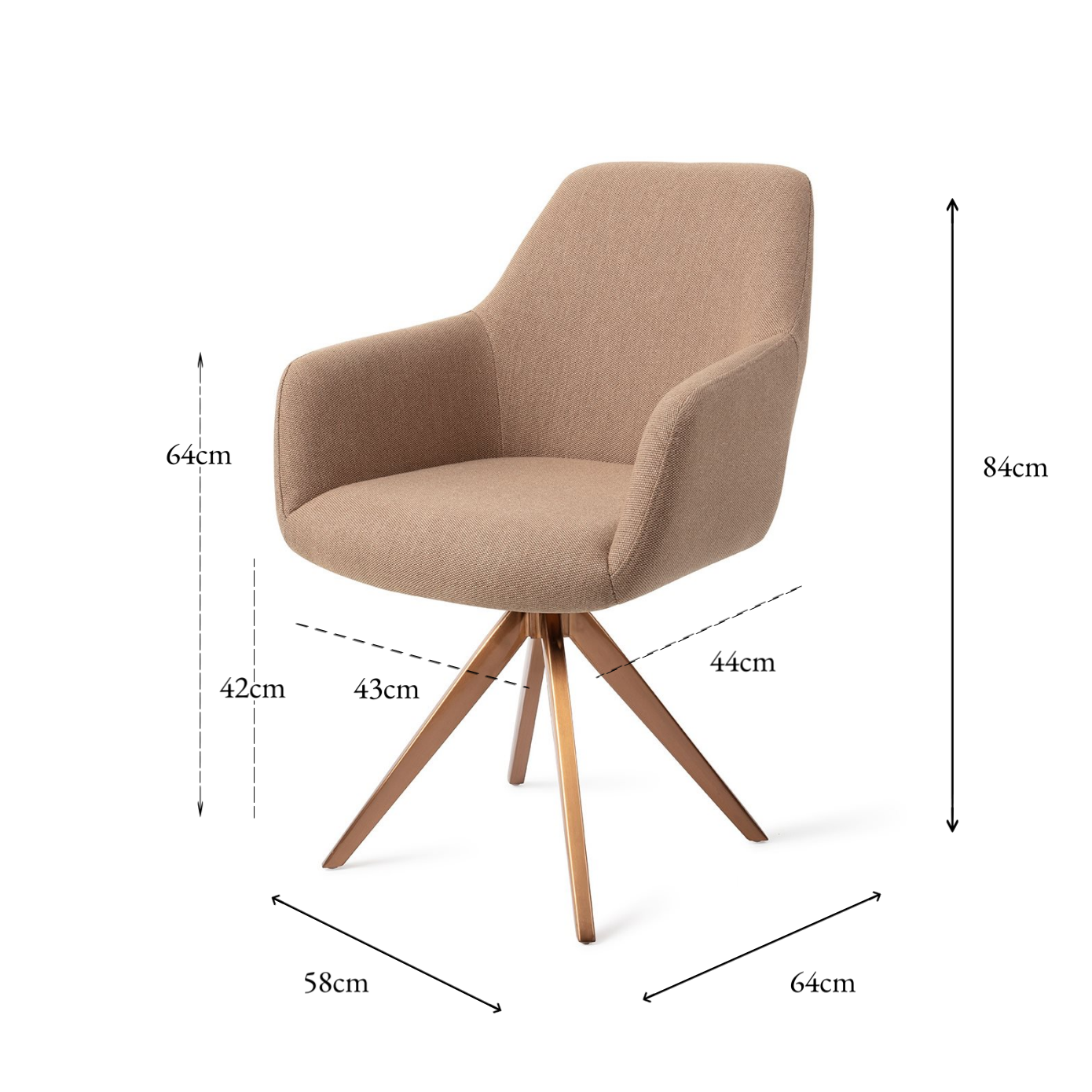 HIROO DINING CHAIR WHISPER WHEAT