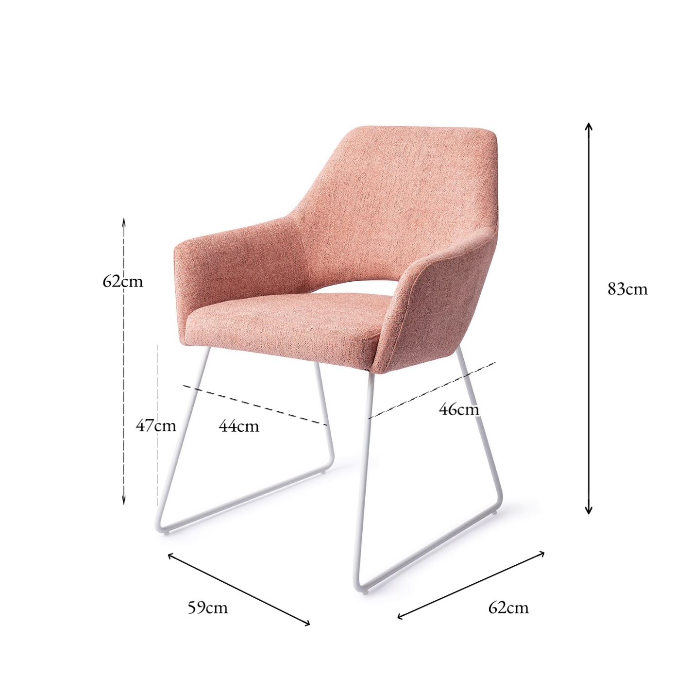 Yanai Dining Chair Pink Punch