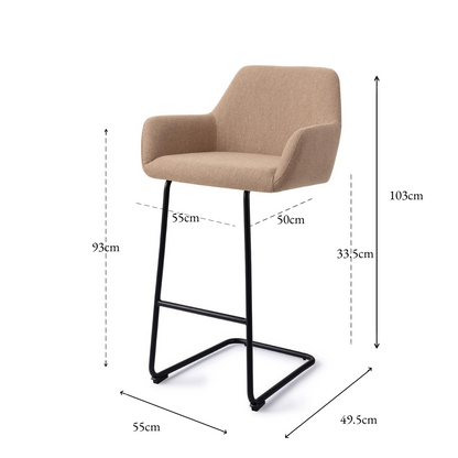 HIROO BAR CHAIR WHISPER WHEAT