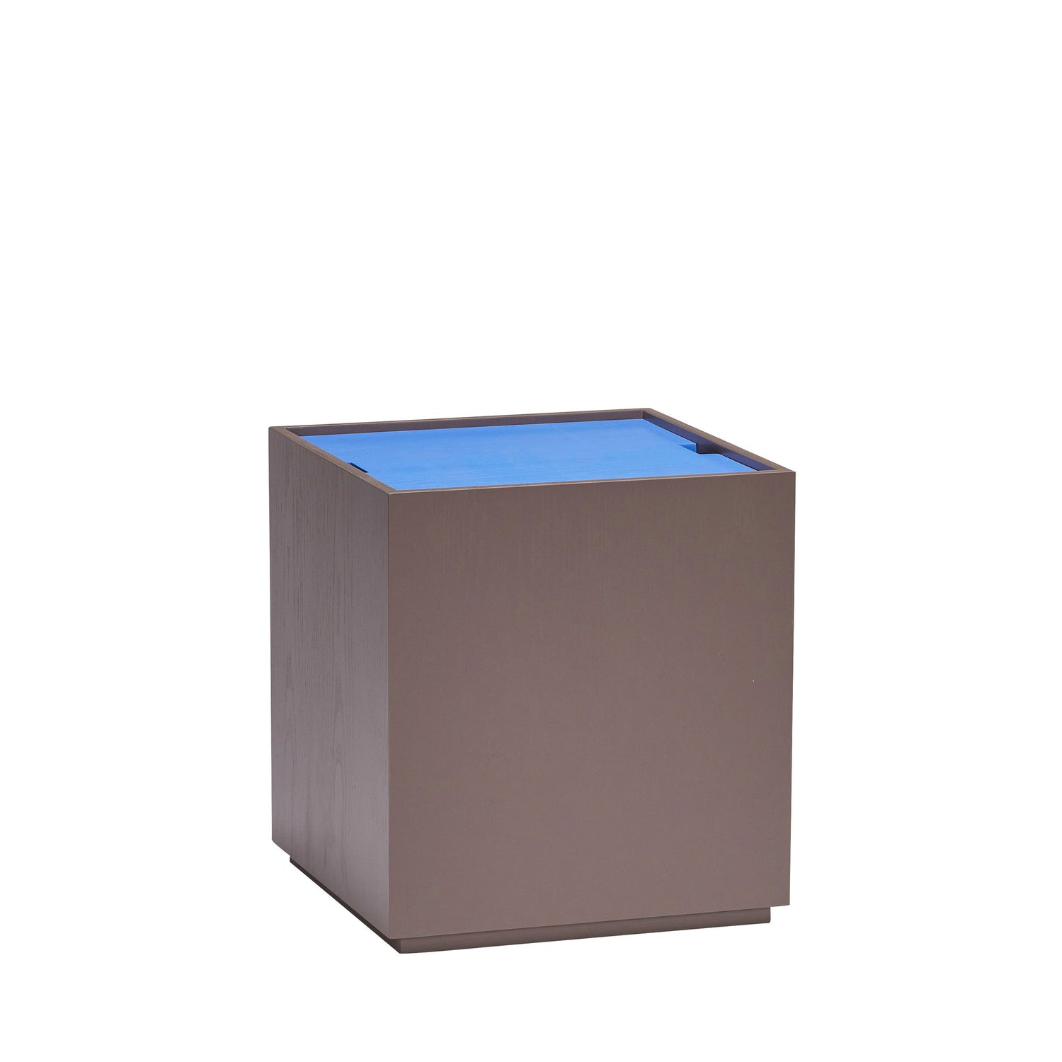 Hübsch Vault side table/storage box brown/blue