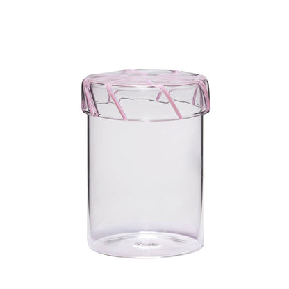 Hübsch Heir Storage Glass Medium Pink