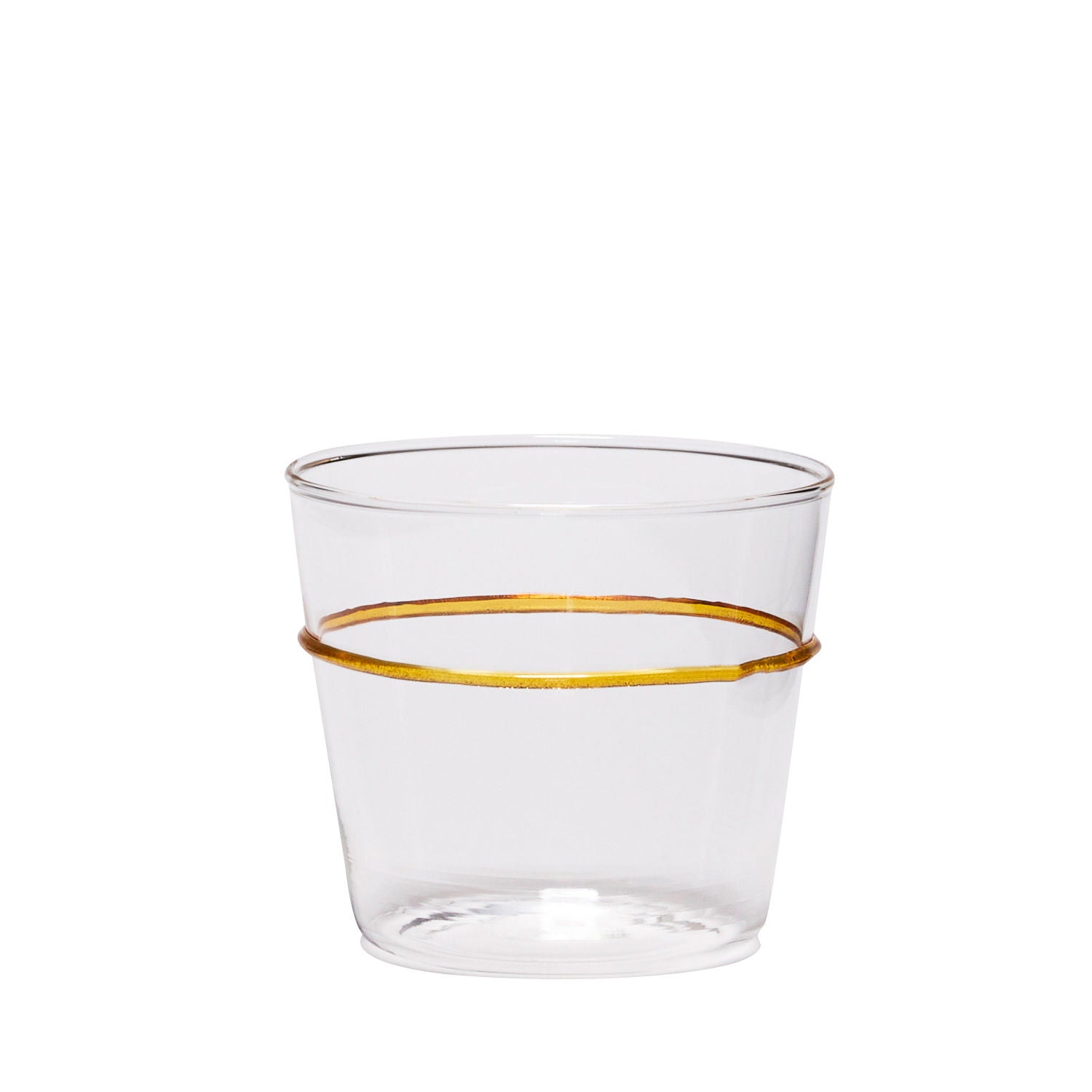 Hübsch orbit drinking glass yellow