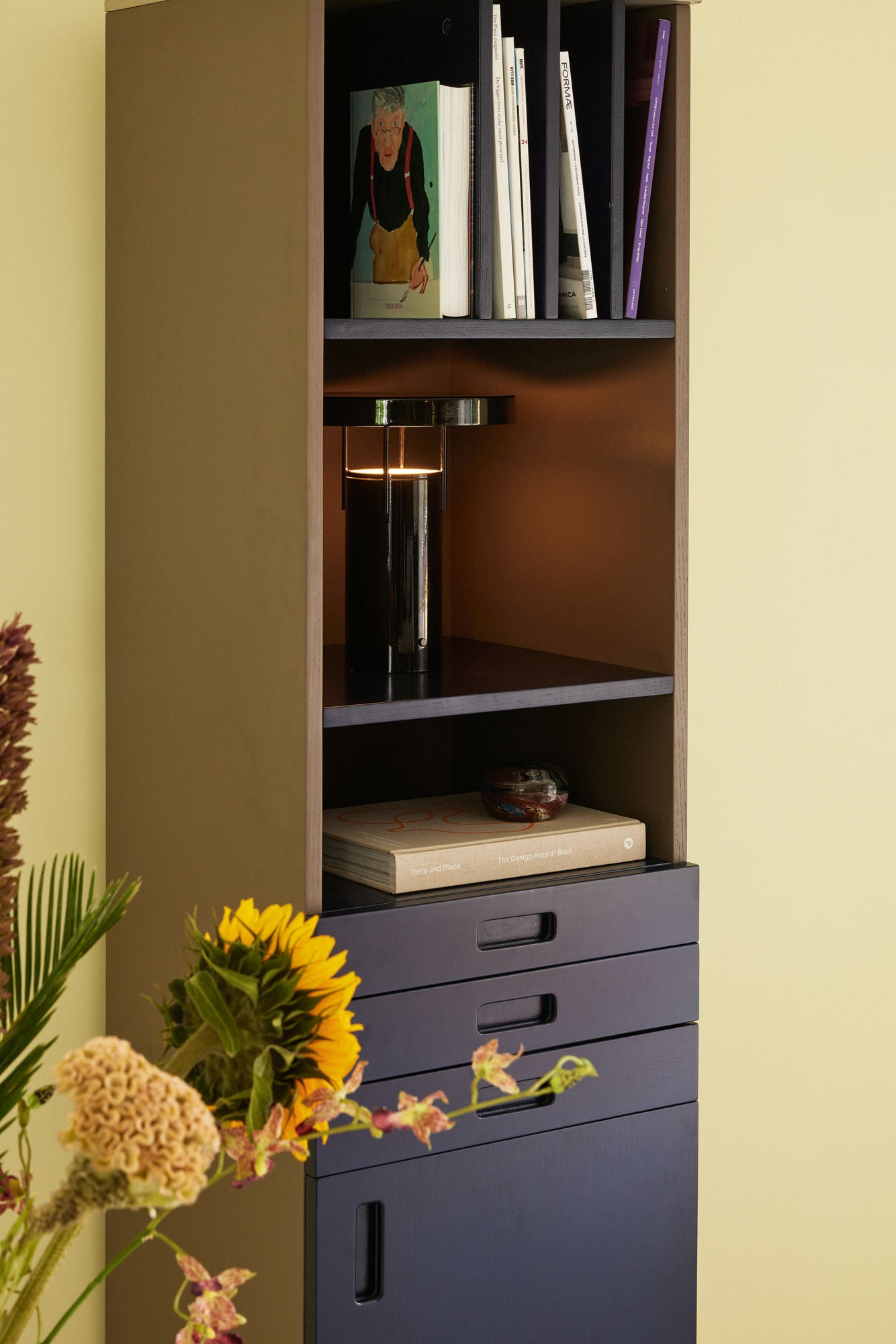 Hübsch Study shelf dark blue/gray