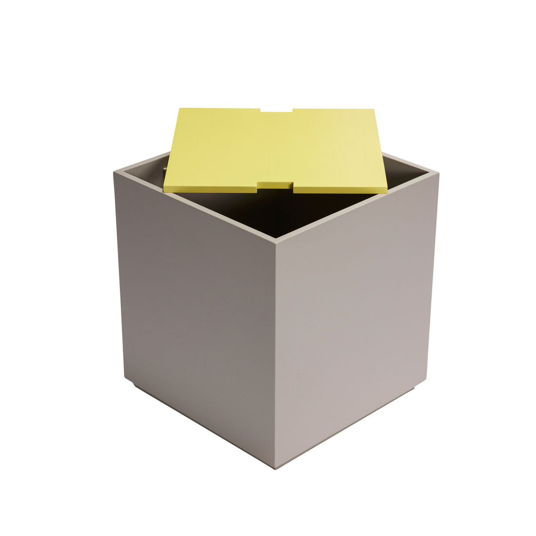 Hübsch Vault side table/storage box gray/yellow