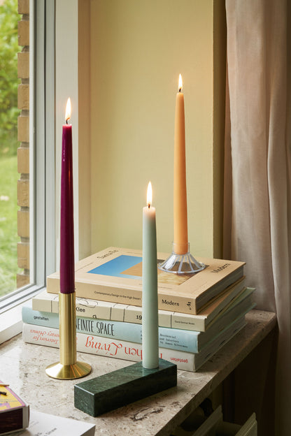 Hübsch Heir candlestick light blue