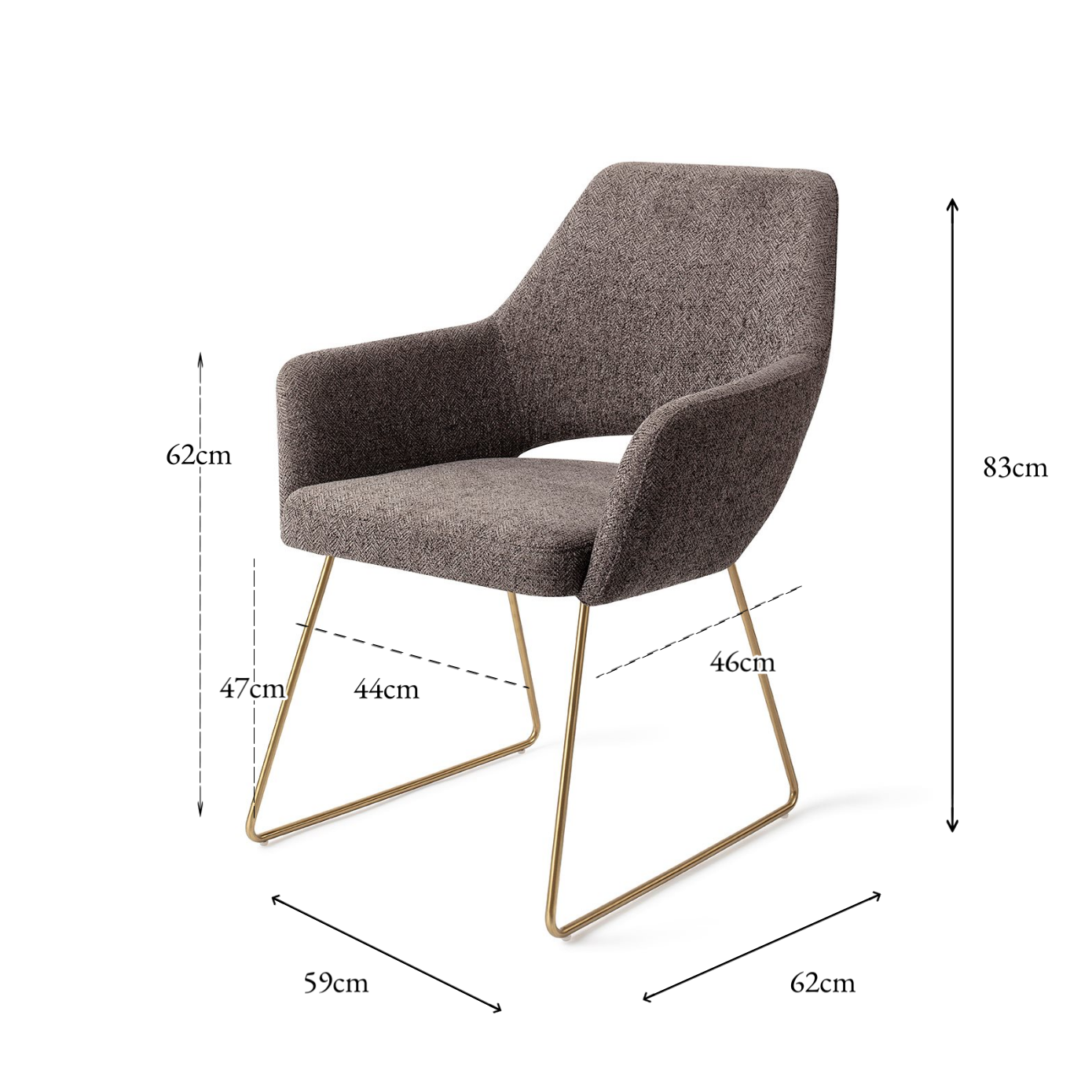 Yanai Dining Chair Amazing Gray