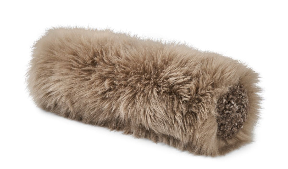 Bolster pillow | Long and Short Hair | New Zealand Lambskin | D20XL52 cm