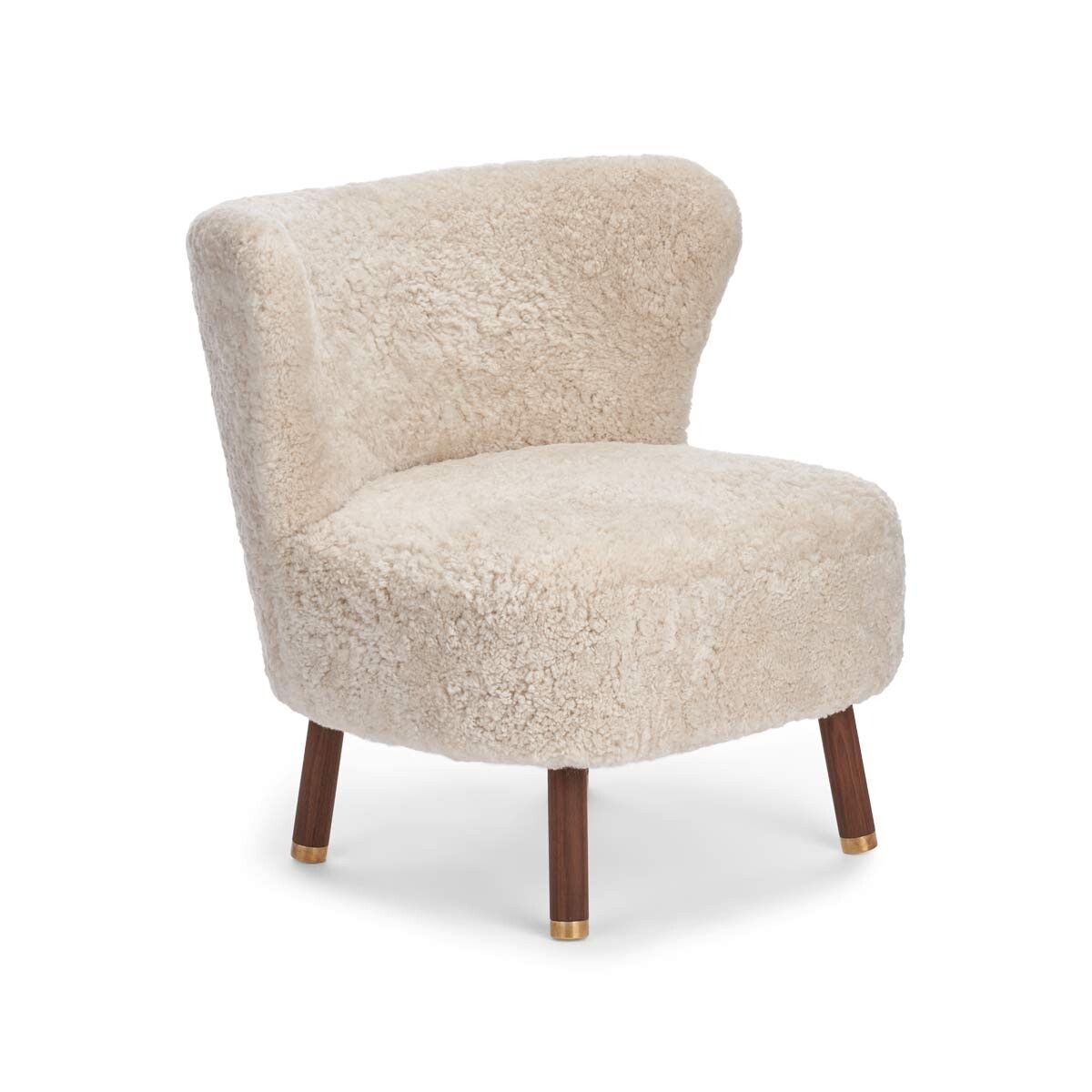 Emil Lounge Chair | Brass | Short -haired