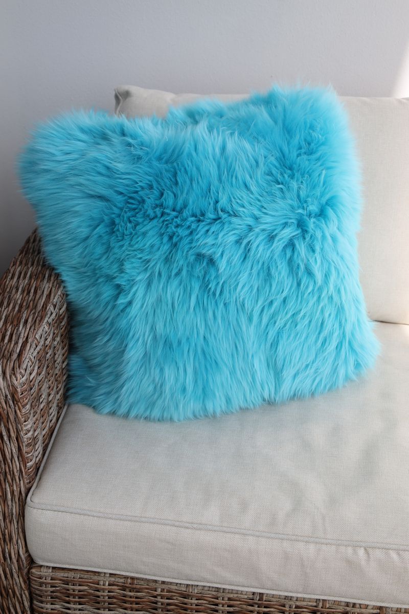 Pillow | Lambskin | Long Hair | Double -sided | New Zealand | 45x45 cm