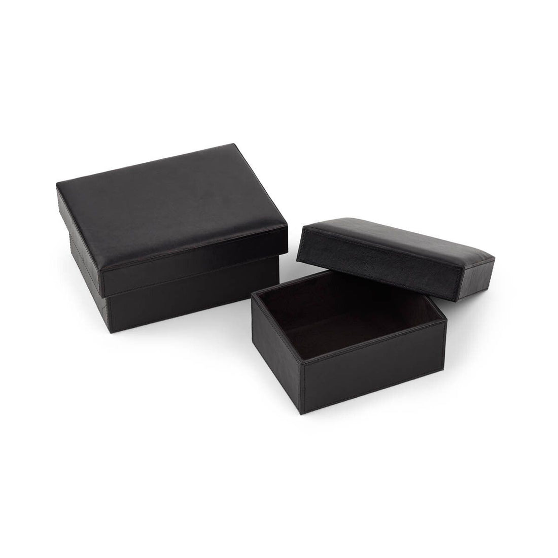 Square boxes | 2 pcs. | Calf leather