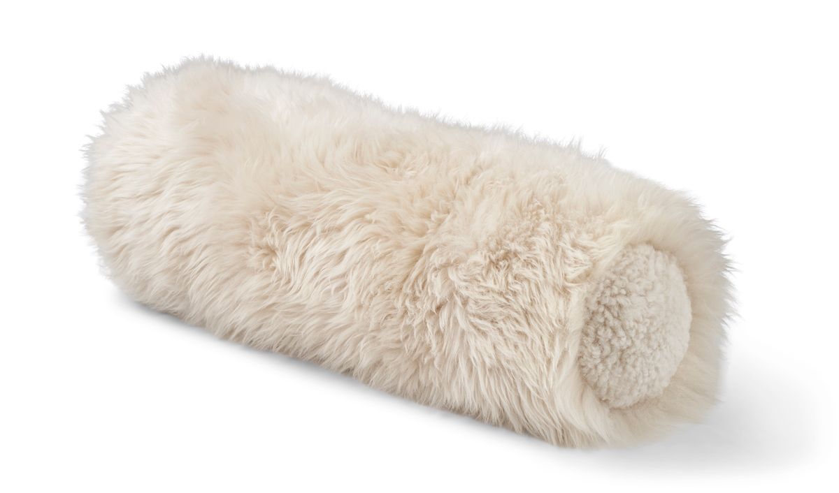 Bolster pillow | Long and Short Hair | New Zealand Lambskin | D20XL52 cm