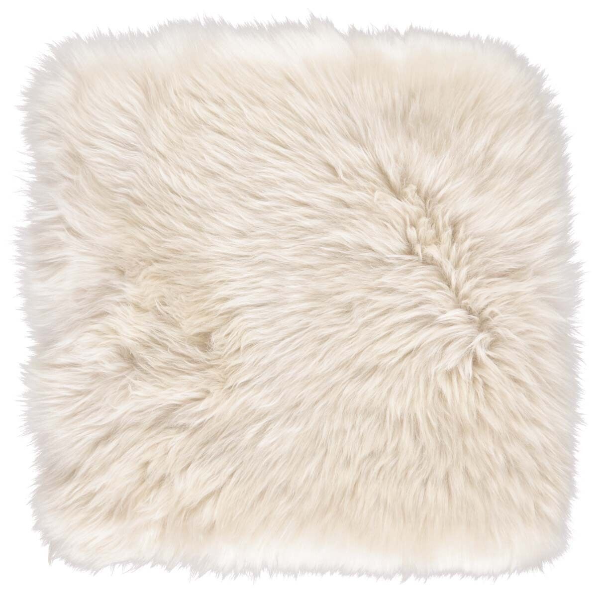 Seat cushion w/fill | Lambskin | Long Hair | New Zealand | 37x37 cm