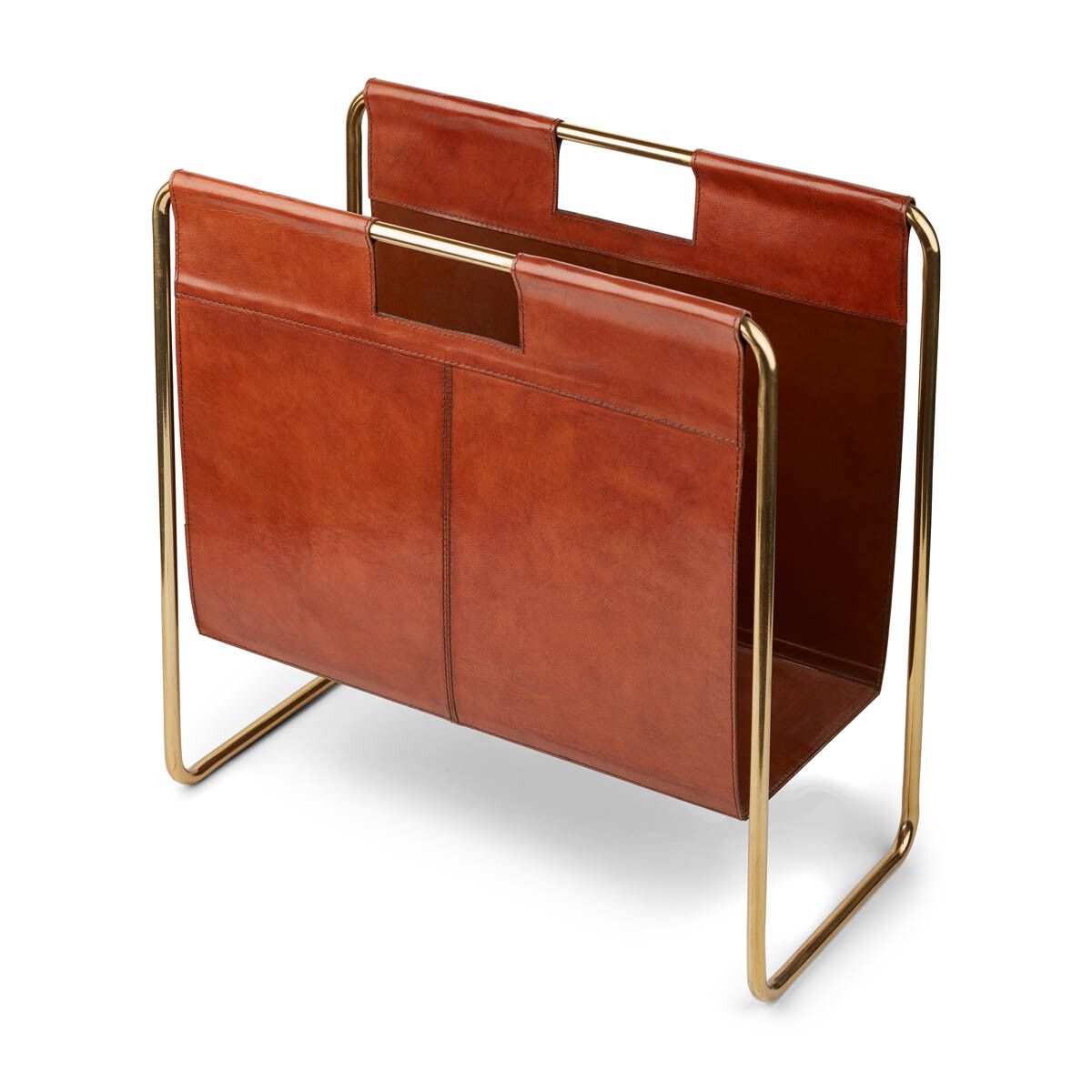 Magazine Holder | Calf leather | 50x25x50 cm