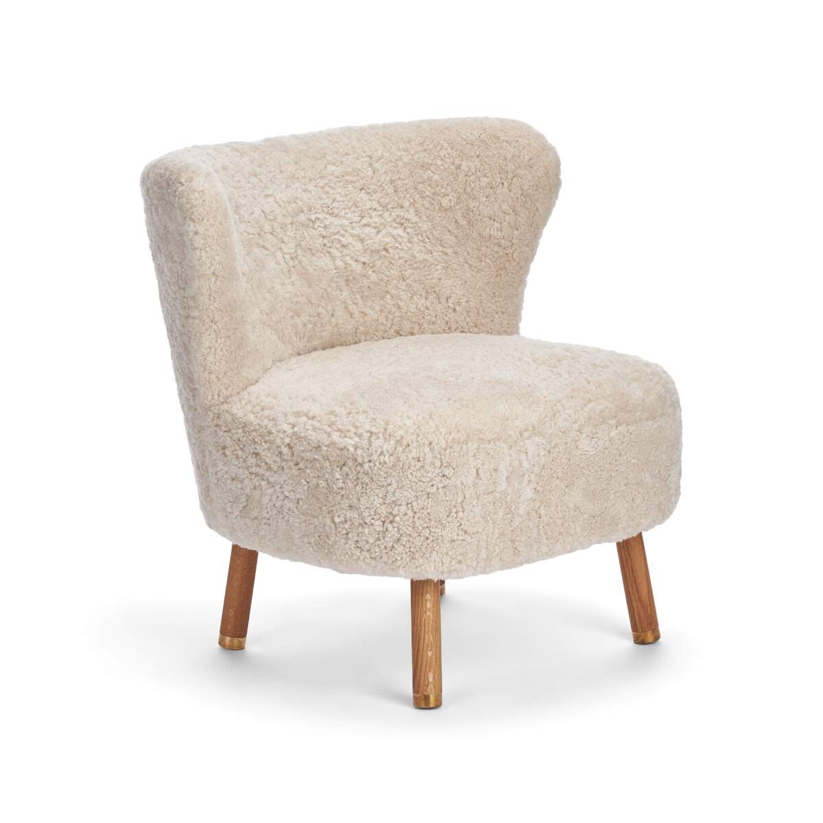 Emil Lounge Chair | Brass | Short -haired