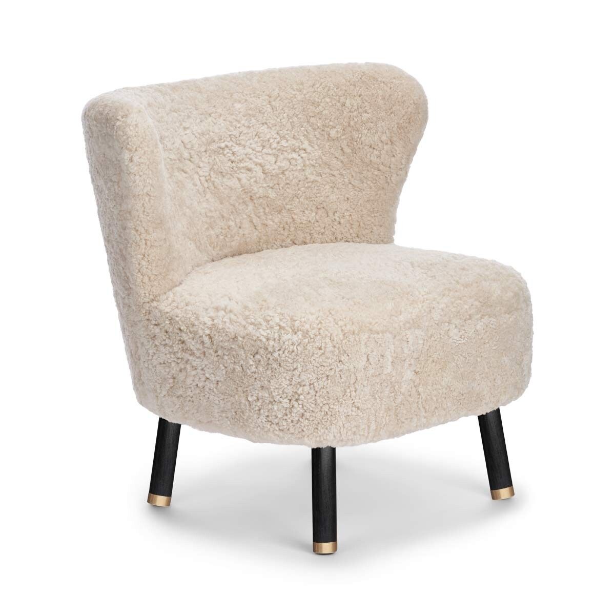 Emil Lounge Chair | Brass | Short -haired