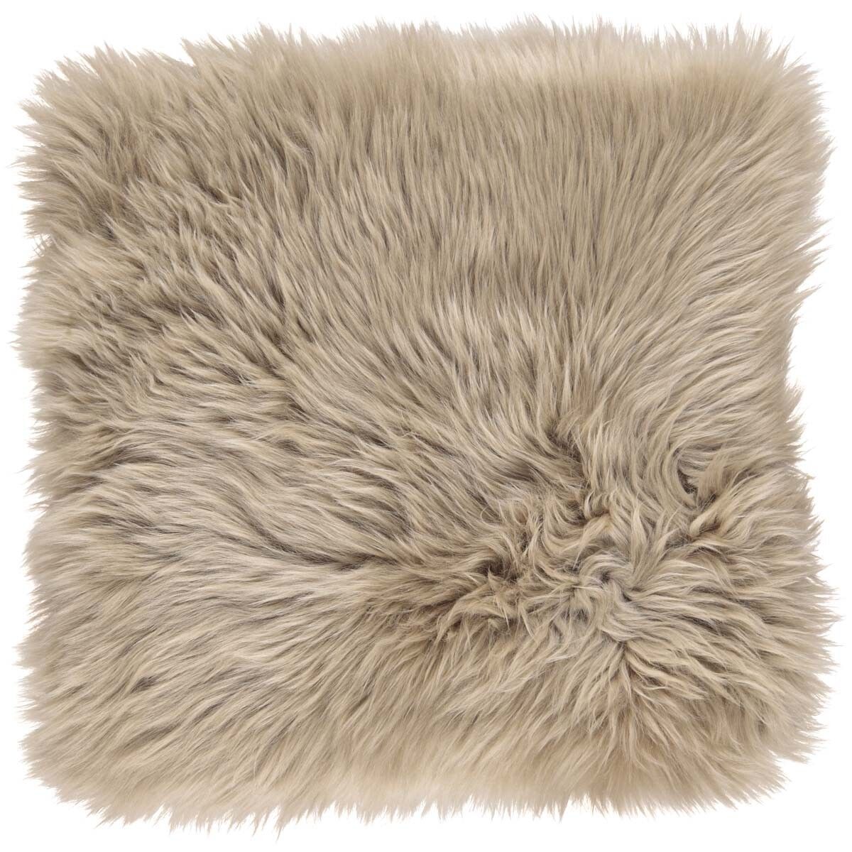 Seat cushion w/fill | Lambskin | Long Hair | New Zealand | 37x37 cm