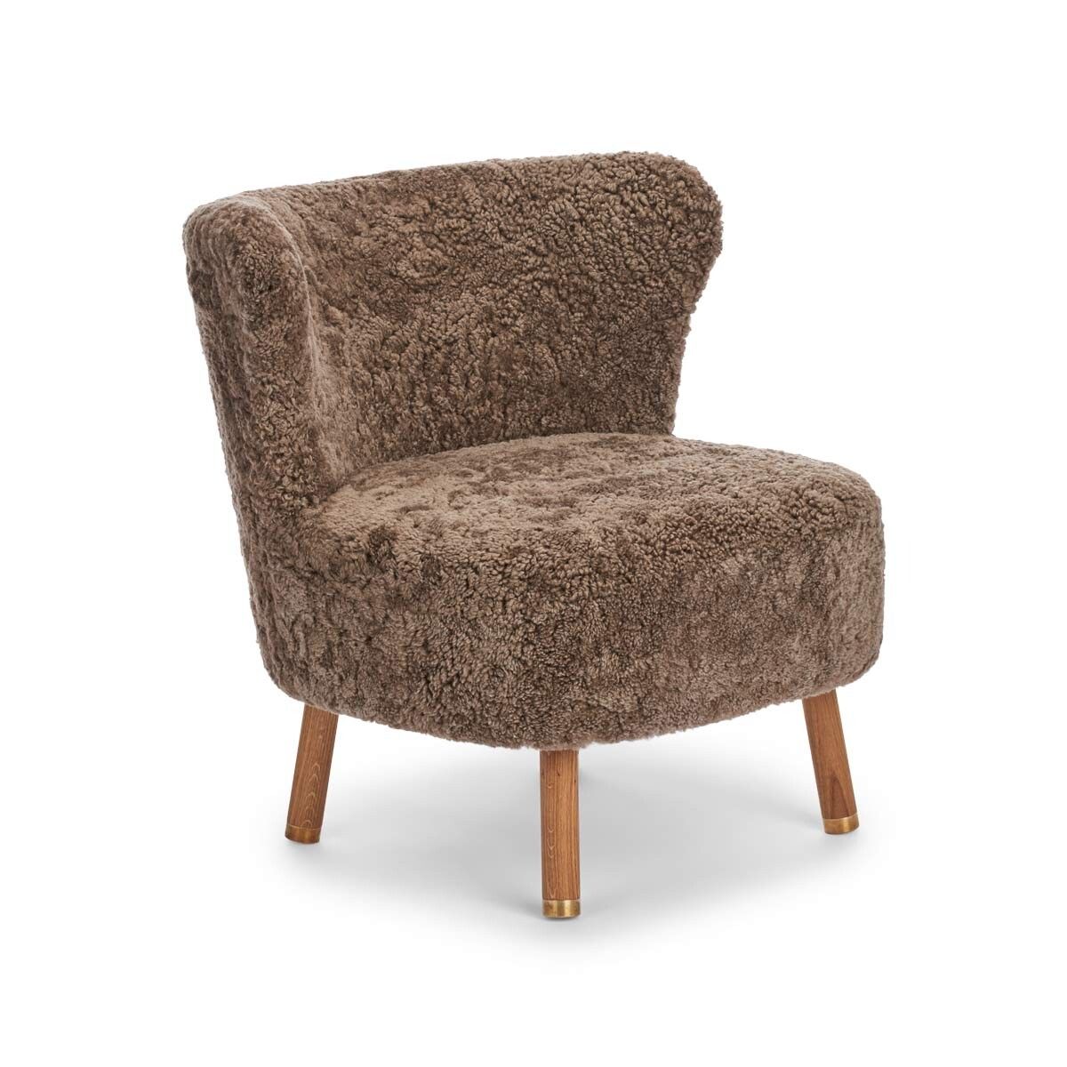 Emil Lounge Chair | Brass | Short -haired