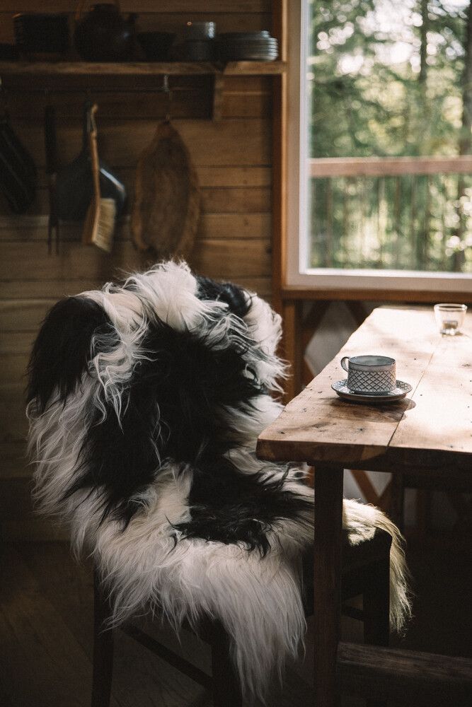 Long -haired lambskin 110 cm.