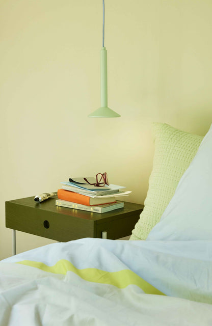 Hübsch noir bedside table green/off white