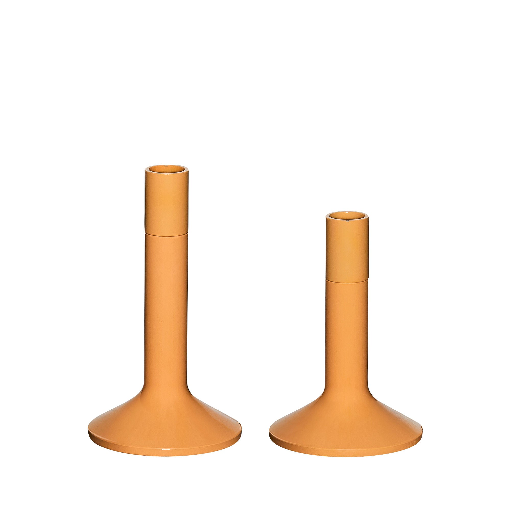 Hübsch Kindred candlestick orange (set of 2)