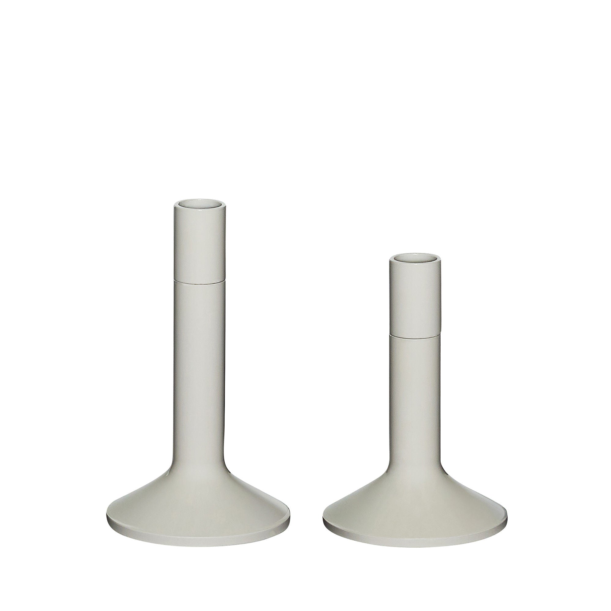 Hübsch Kindred candlestick light gray (set of 2)