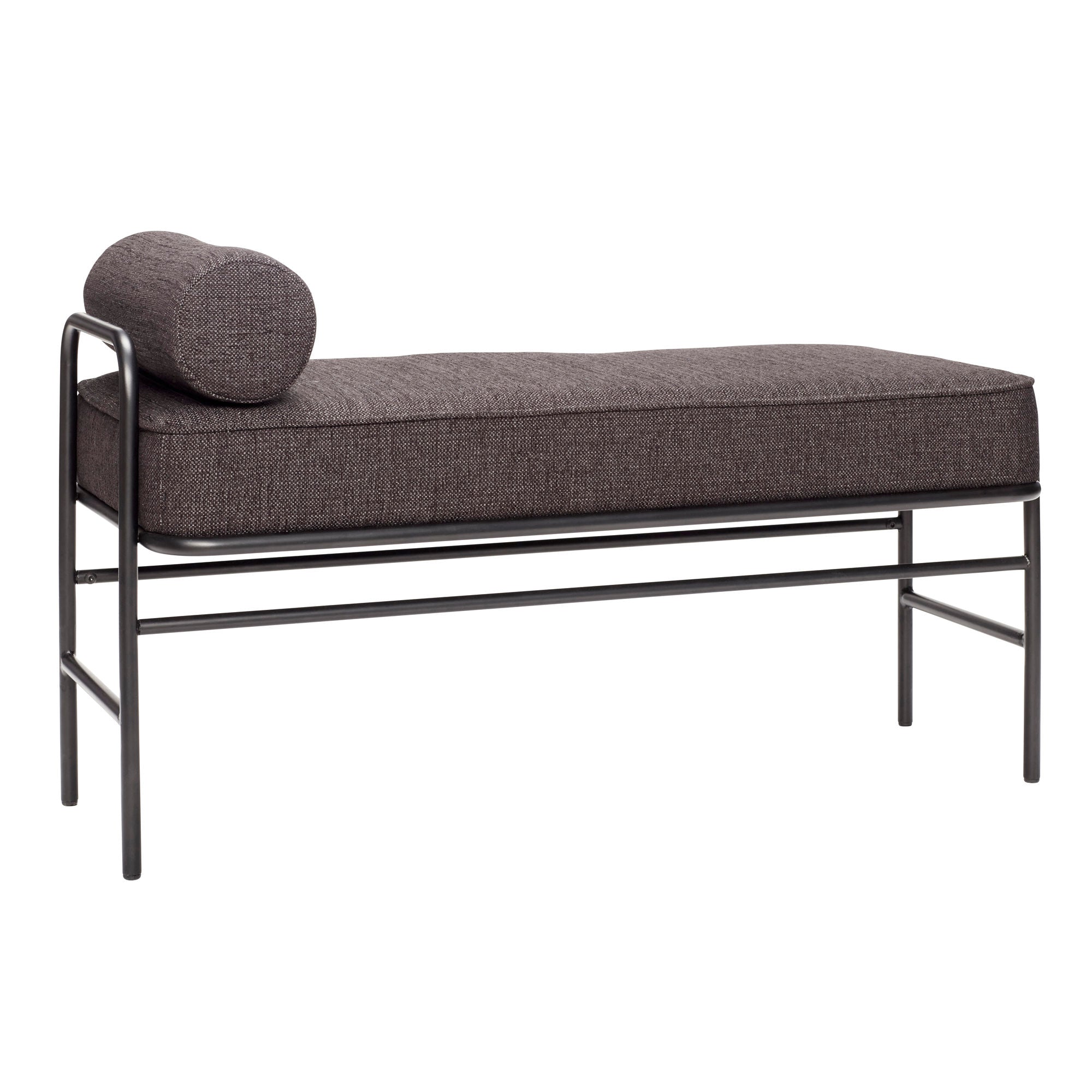 Pipe bench black - 106x47xh61cm