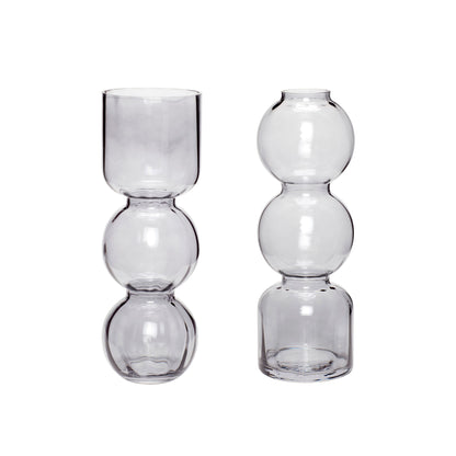 Hübsch Circle Vases Gray (set of 2)