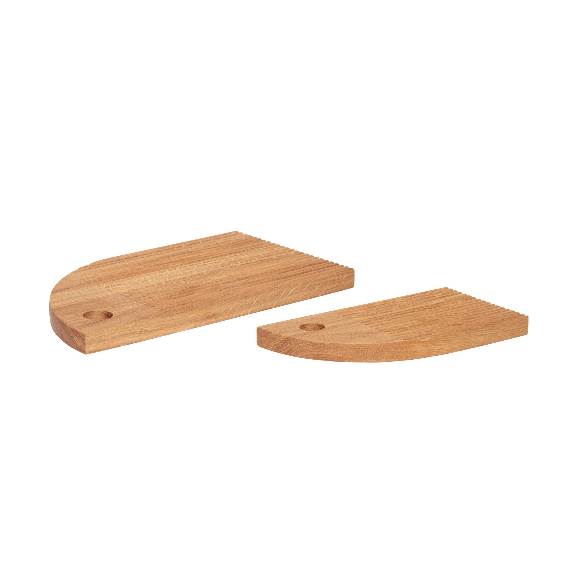 Hübsch split cutting boards nature (set of 2)