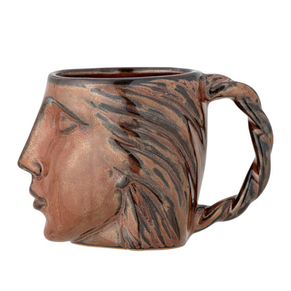 Reeha mugs, brown, stoneware