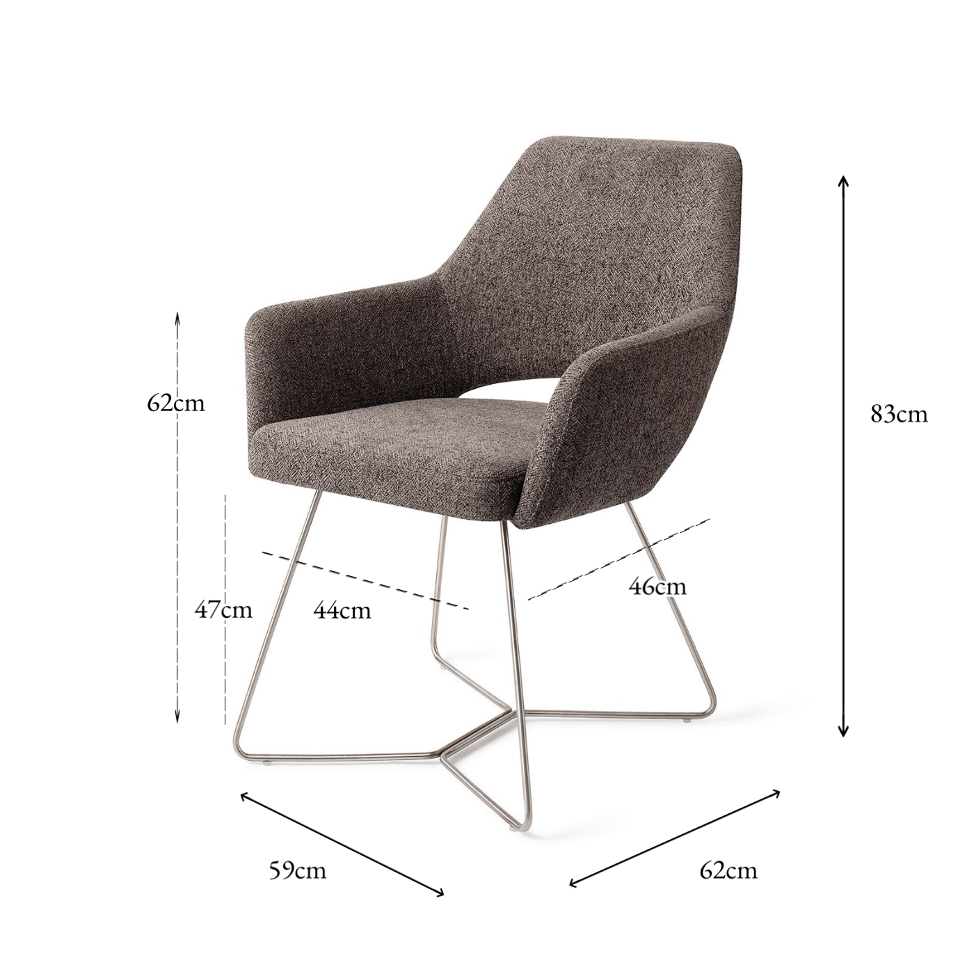 Yanai Dining Chair Amazing Gray