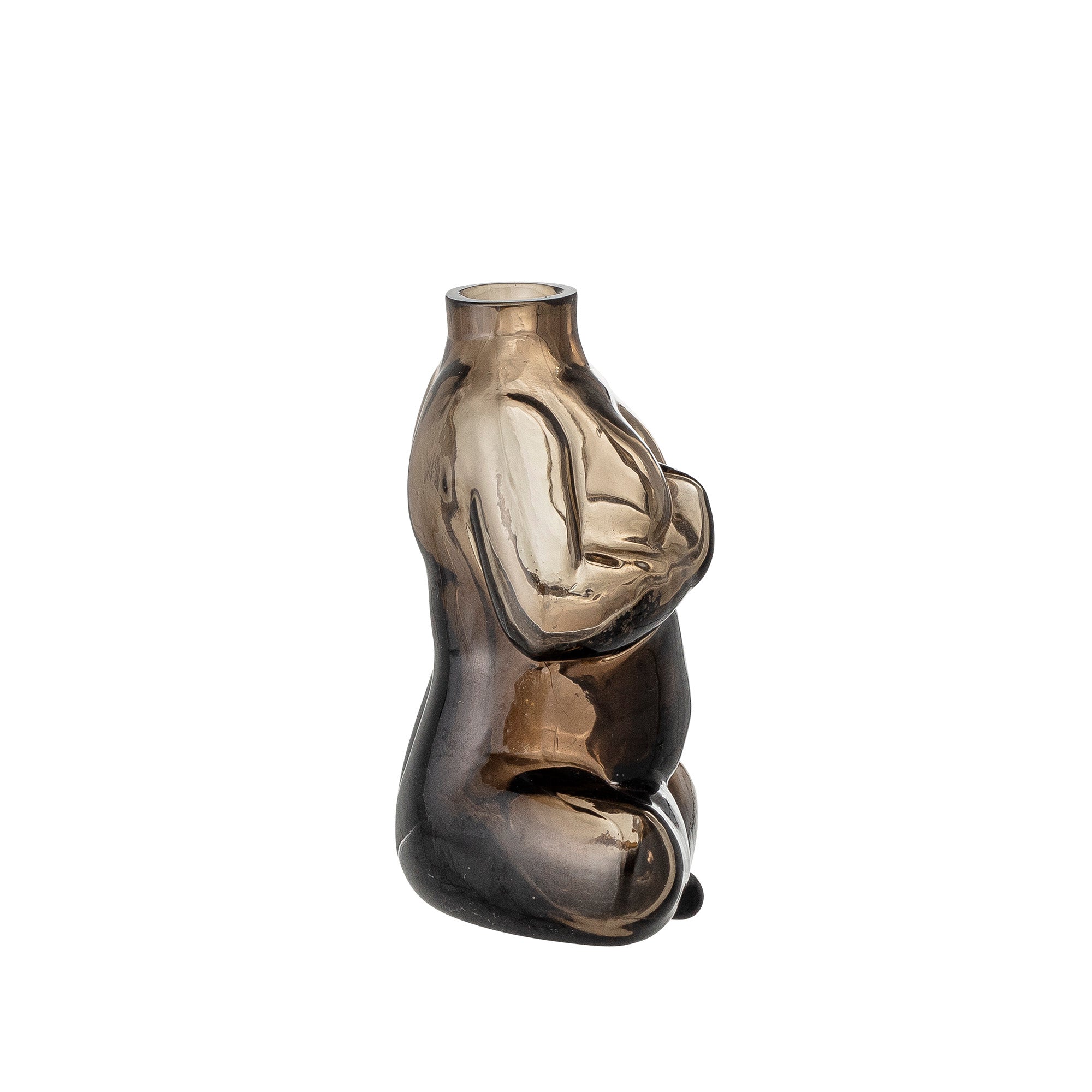 Elze Vase, Brown, Glass