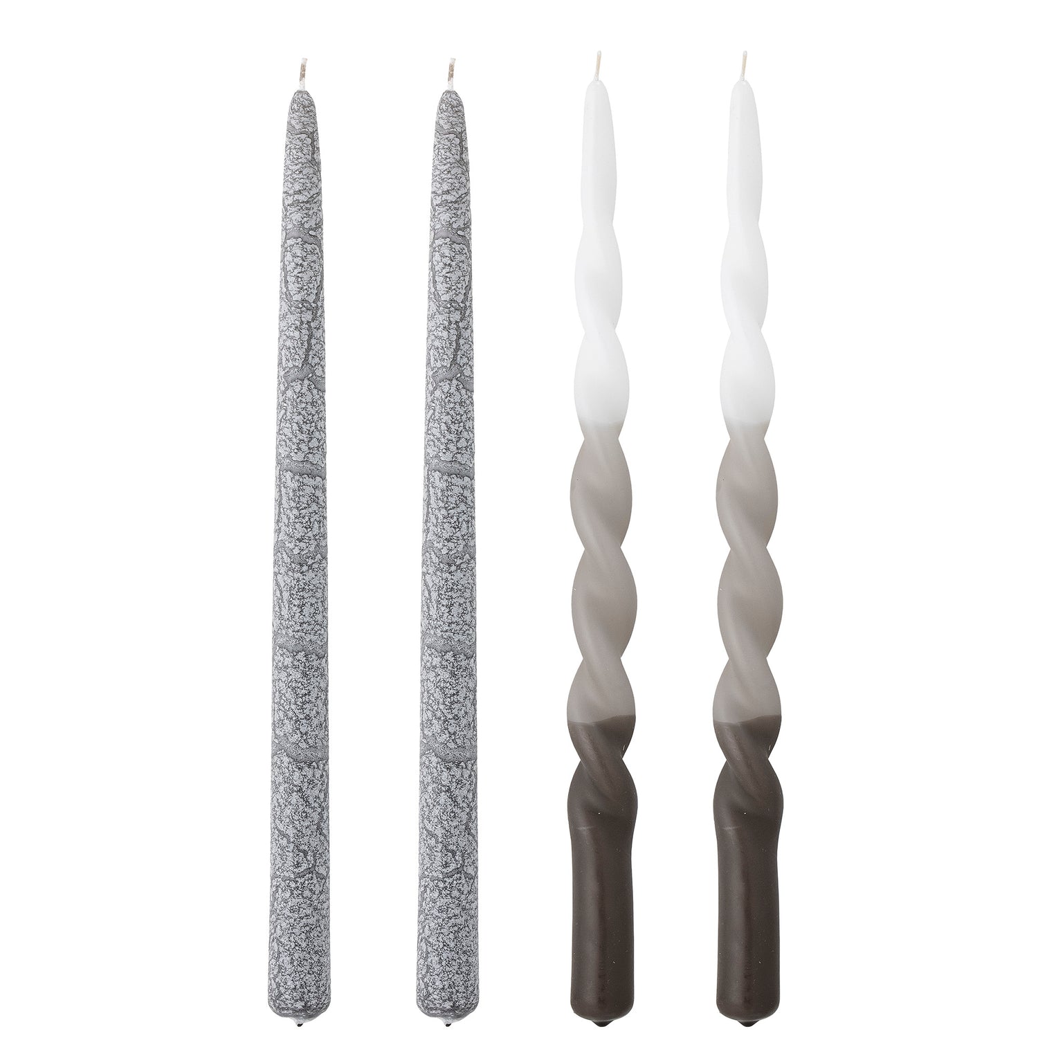 Frost candles, gray, parafine