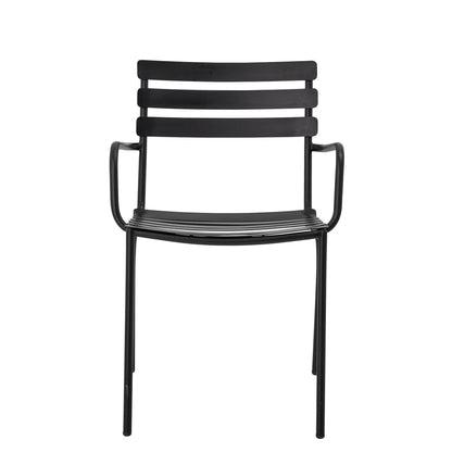 Monsi dining table chair, black, galvanized metal