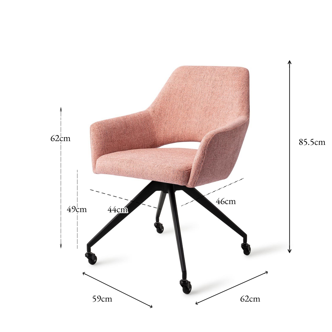 Yanai Dining Chair Pink Punch