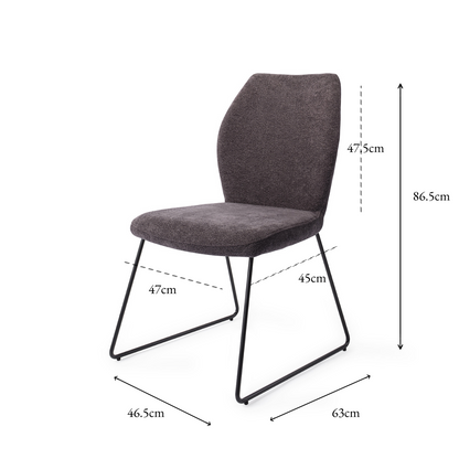 Ikata Dining Chair Almost Black