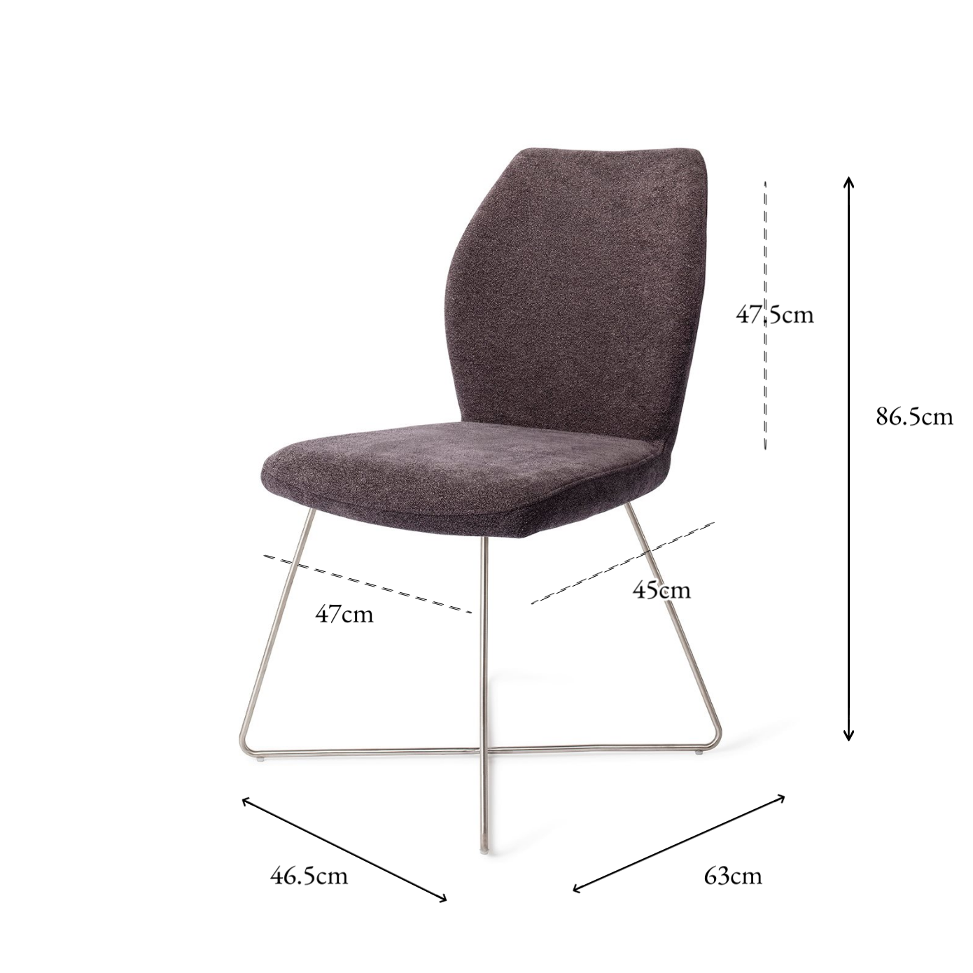 Ikata Dining Chair Almost Black