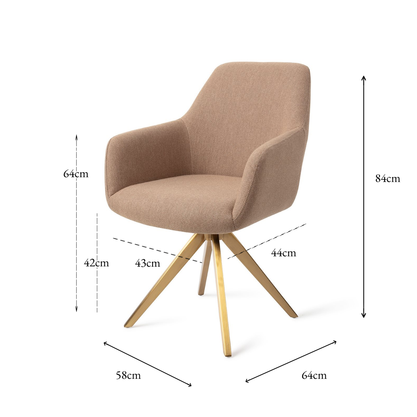 HIROO DINING CHAIR WHISPER WHEAT